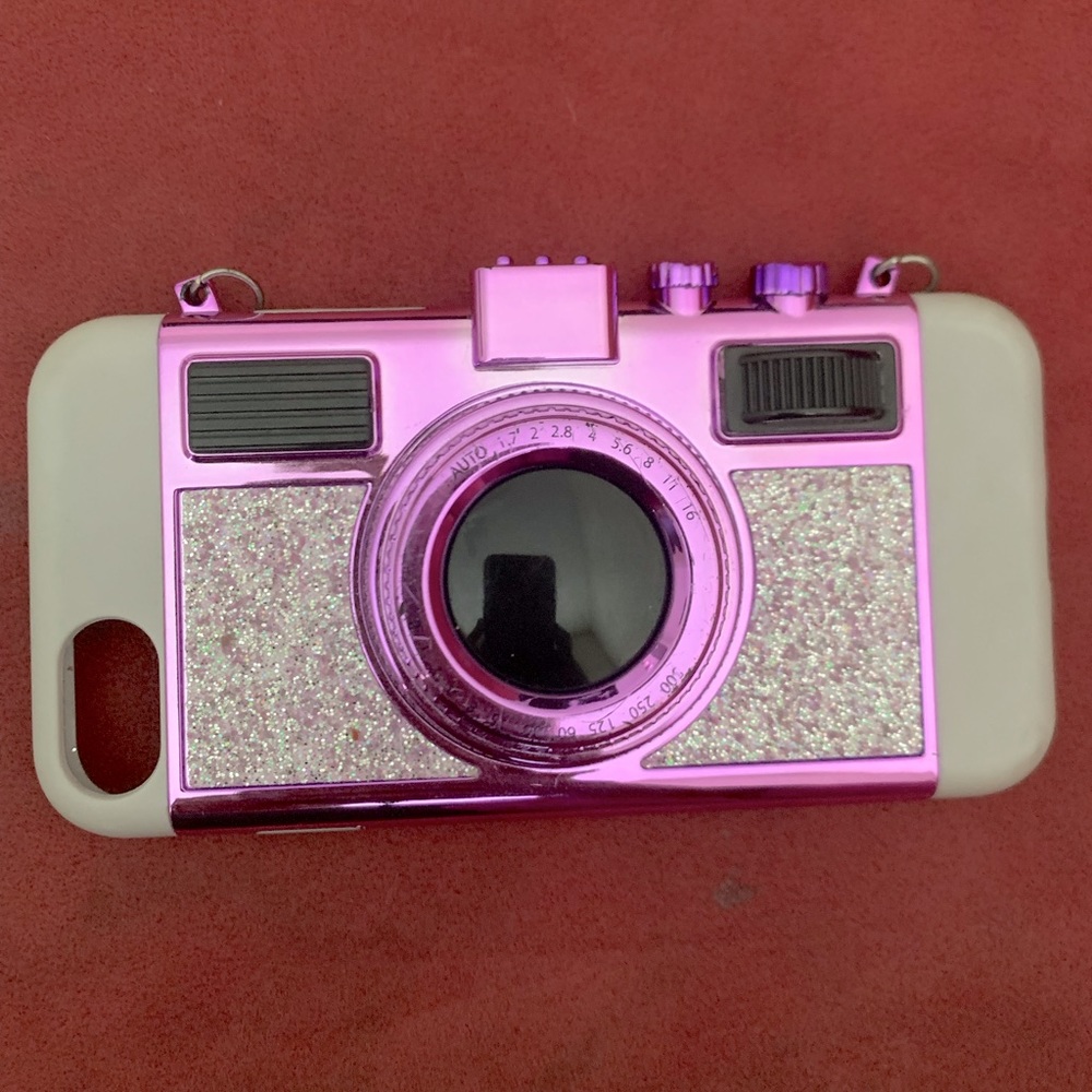 Sparkly purple camera phone case (for iPhone 7)